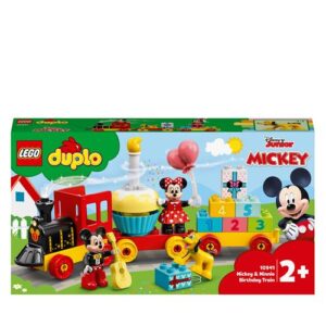 Comboio Aniversário Mickey Minnie LEGO DUPLO 10941 para crianças, com Mickey, Minnie e bolo
