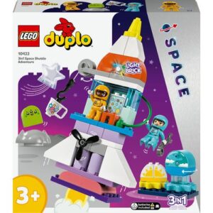 Conjunto LEGO DUPLO 10422 Aventura no Vaivém Espacial 3 em 1 com nave, astronauta e torre