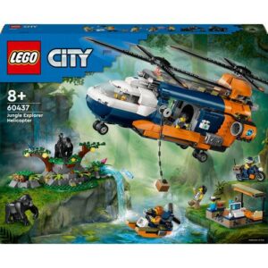 Set LEGO City 60437: Helicóptero Explorador da Selva no Acampamento, para crianças 8+