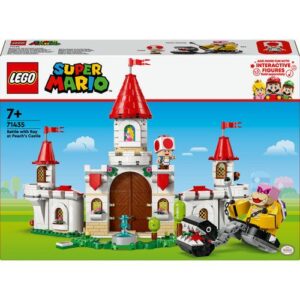 Set LEGO Super Mario 71435: Batalha contra o Roy no Castelo da Peach. Inclui figuras e cenário.