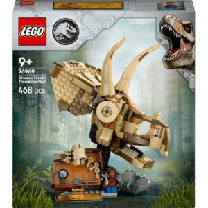 LEGO Jurassic World 76969 Fósseis Crânio de Triceratops. Kit de construção de dinossauro.