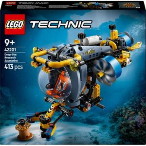 LEGO Technic 42201 Submarino de Investigação em Águas Profundas, modelo completo e detalhado.