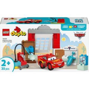 Set LEGO DUPLO Disney 10456 com McQueen e Doc Hudson na garagem, para crianças 2-5 anos.