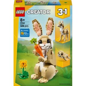Set LEGO Creator 31162 Coelhinho Adorável 3em1, ideal para crianças fãs de animais.