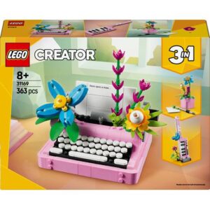 LEGO Creator 31169 Máquina de Escrever Flores 3em1 com detalhes de flores e folhas