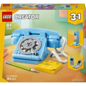 LEGO Creator 31174 Telefone Rétro 3em1. Brinquedo de construção para crianças e adultos nostálgicos.